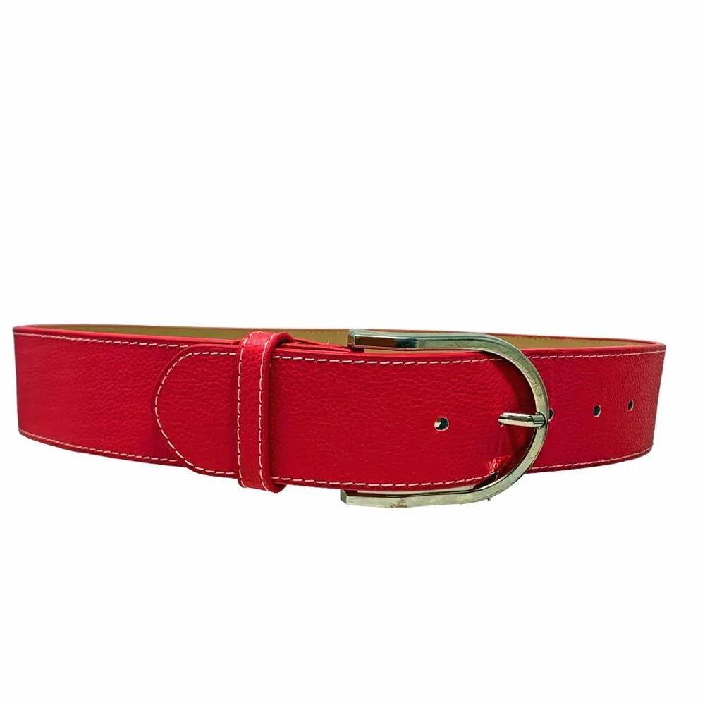 Ovation Riding Elite Curve Show Pink Textured Leather Wide Belt‎